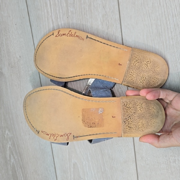 Sam Edelman Women Suede Double Strap Sandals Flats Shoes Sz 8M - Picture 8 of 10